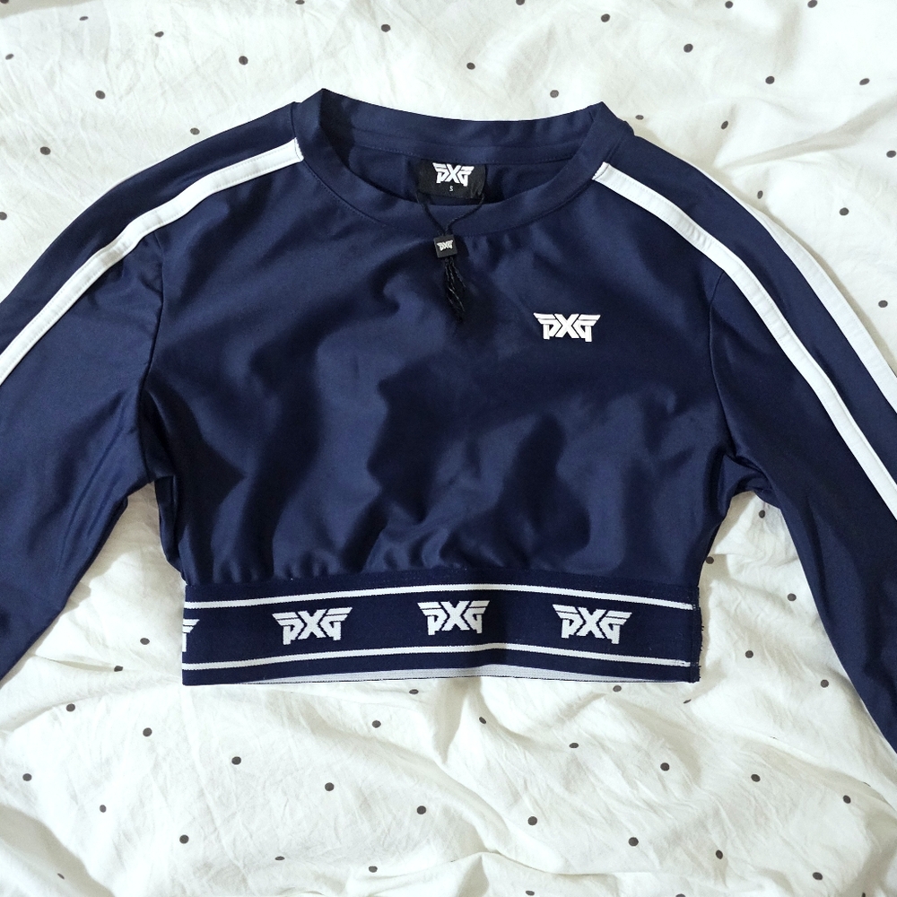 PXG Navy Blue Cropped Sweatshirt